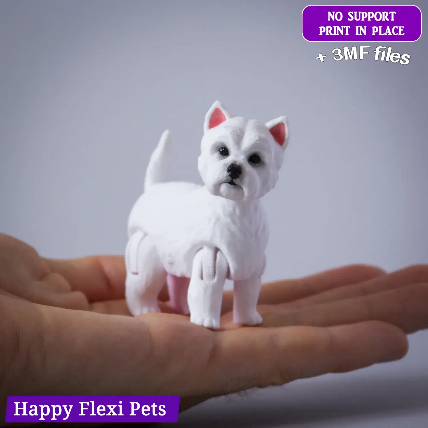 Westie - West Highland White Terrier the realistic flexi toy