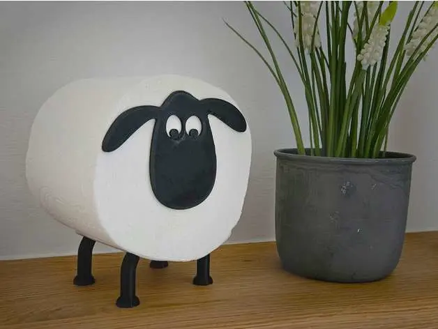 Shaun the sheep toilet paper holder