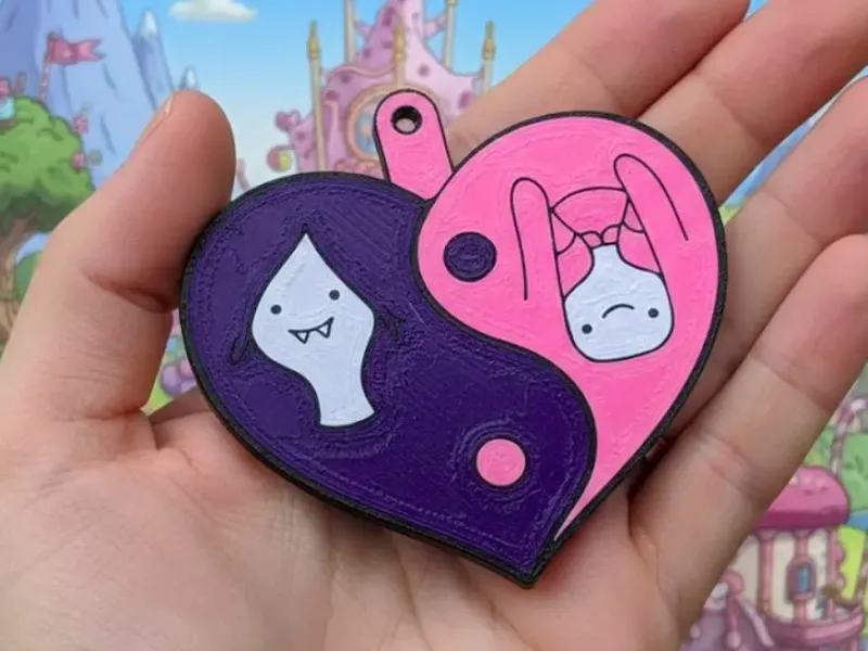 Marceline and Bubble Princess keychain