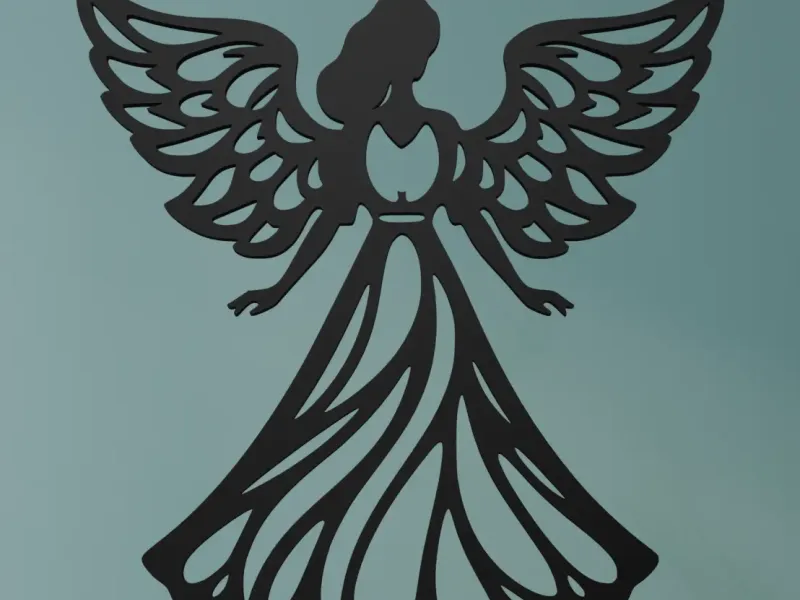 Graceful Guardian: Chic Silhouette Wall Art