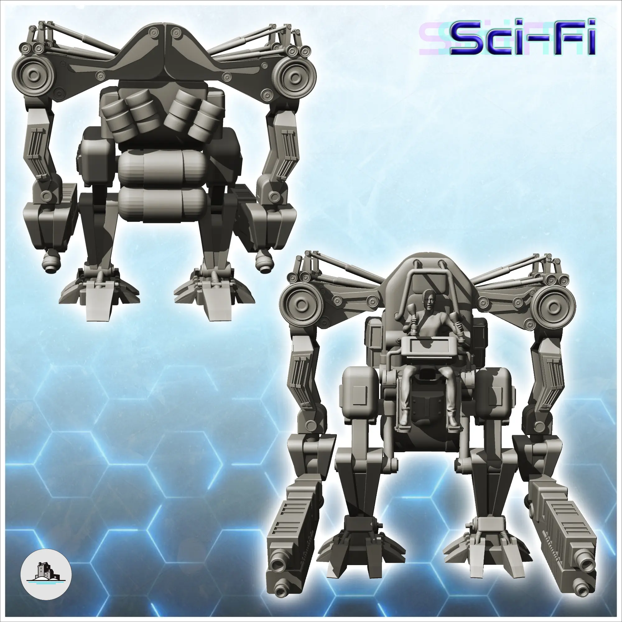 Isarus combat robot (1) - miniatures warhammer mini RPG scen