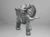 Elephant on grass-4