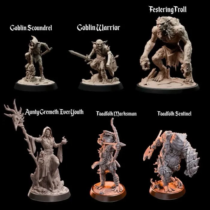 3D Printer Files | 3MF File | Enemy minis scaled 32mm | Creality Cloud