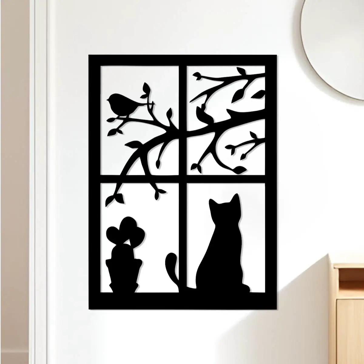 Cat Window Wall Art, Wall Decor, Home Decor
