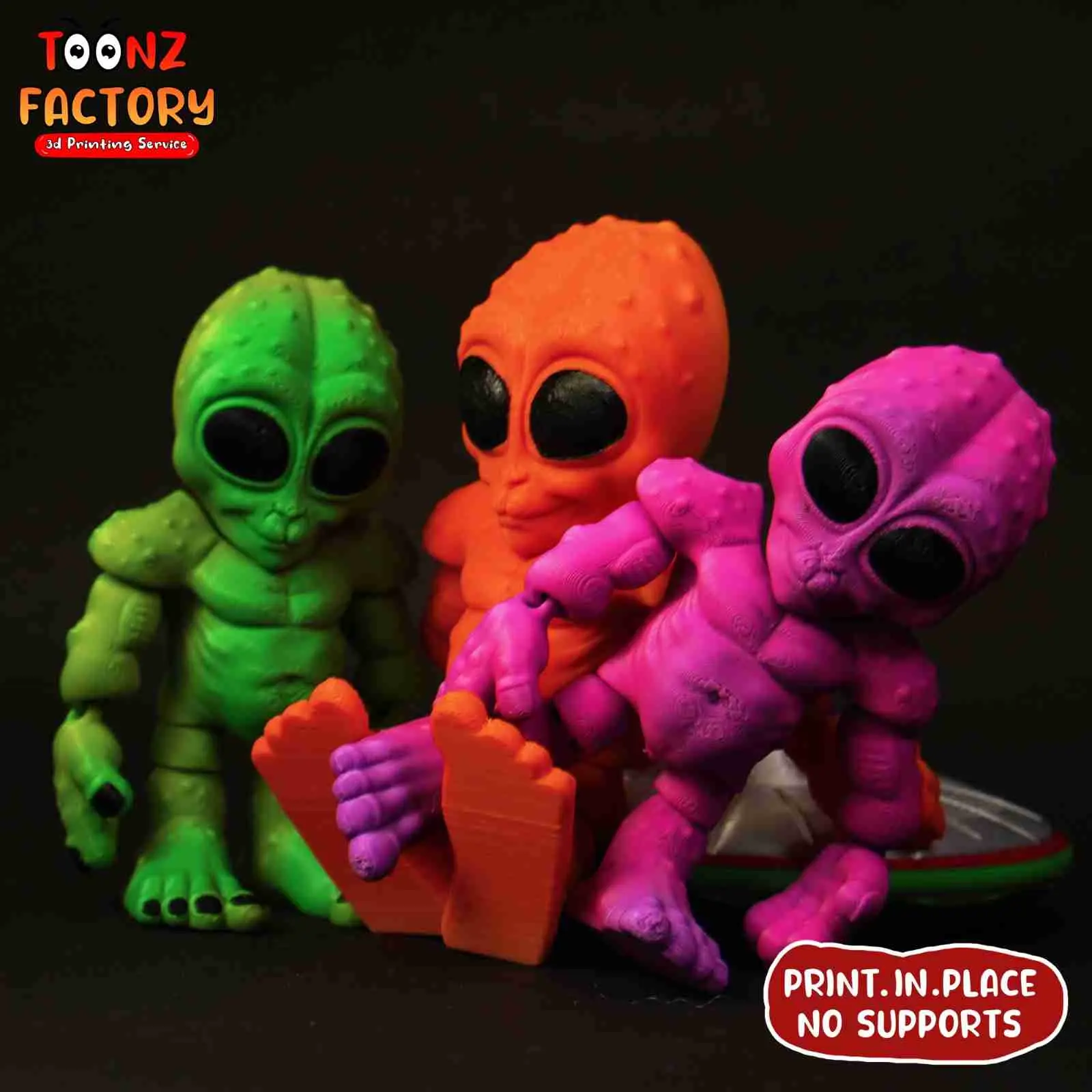 PRINT-IN-PLACE CUTE FLEXI ALIEN ARTICULATED