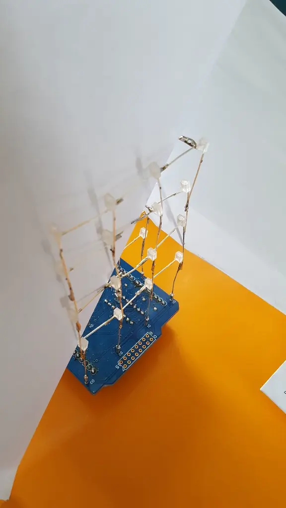 Plantilla cubo LED 4x4
