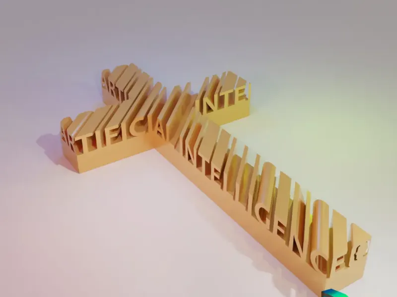 3D WORD SHAPE - FUNNY CROSS (ARTIFICIAL INTELLIGENCE)