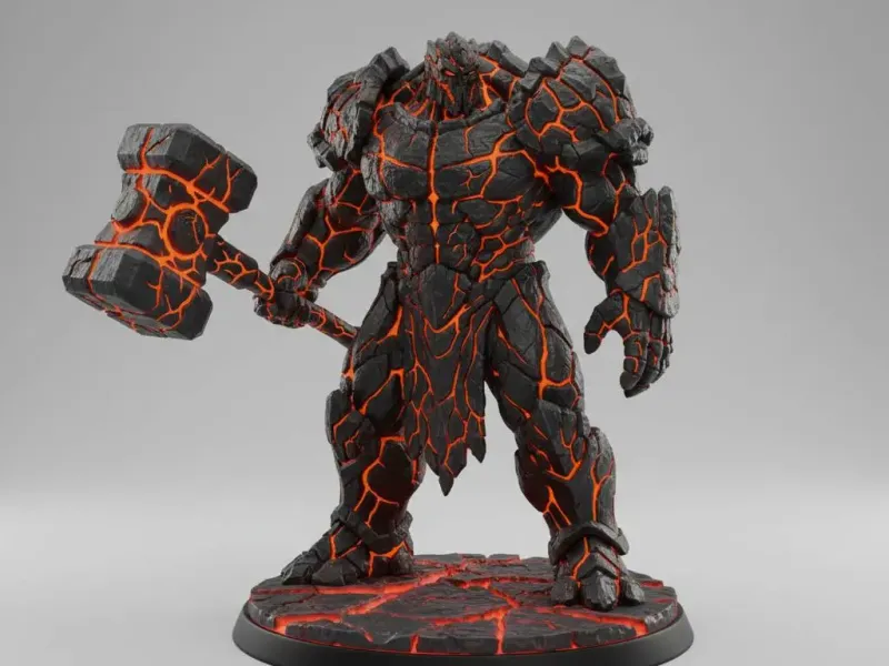 Inferno Colossus – Molten Stone Titan 3D Figurine
