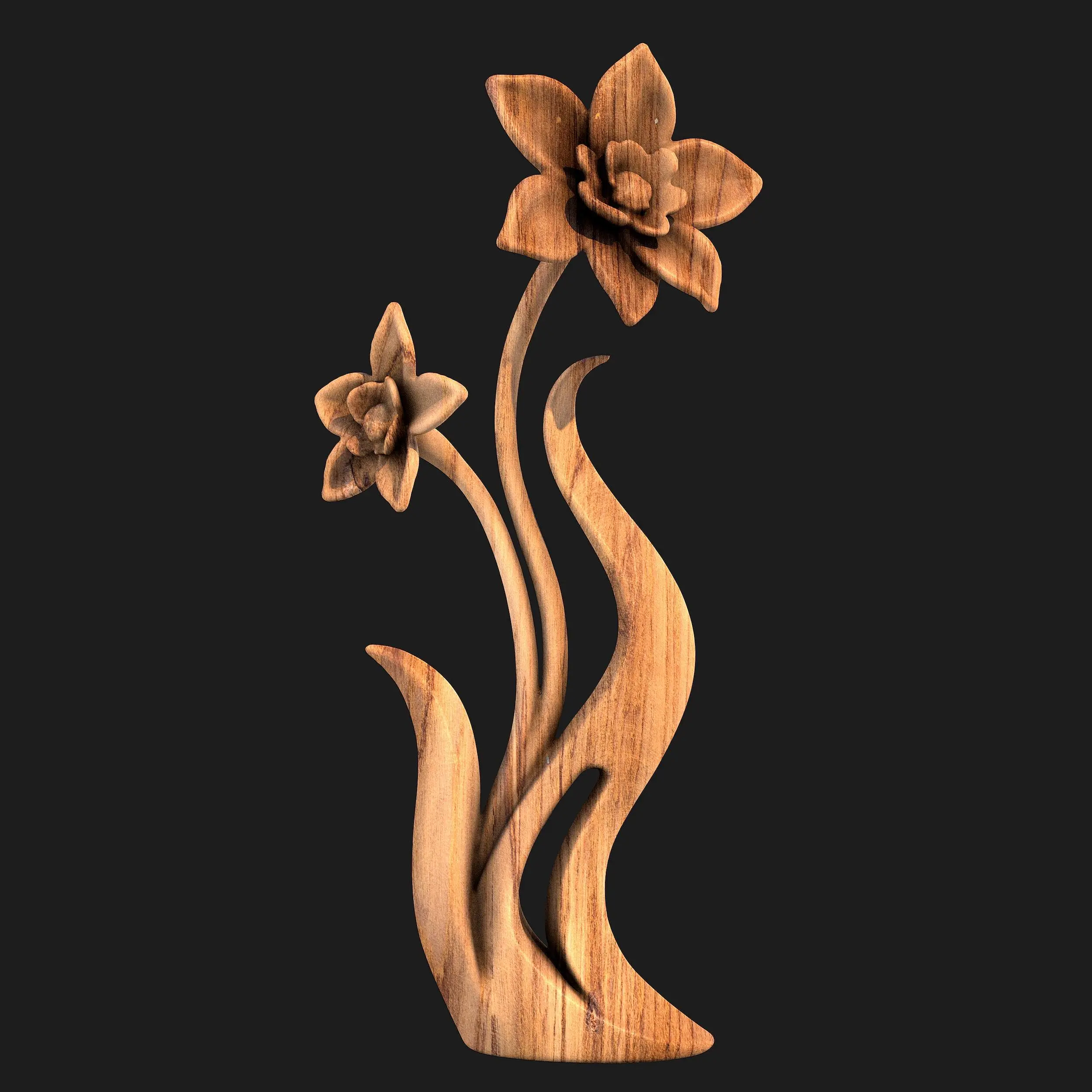 Minimal Flower Sculpture STL – Modern Home Decor 3D Print