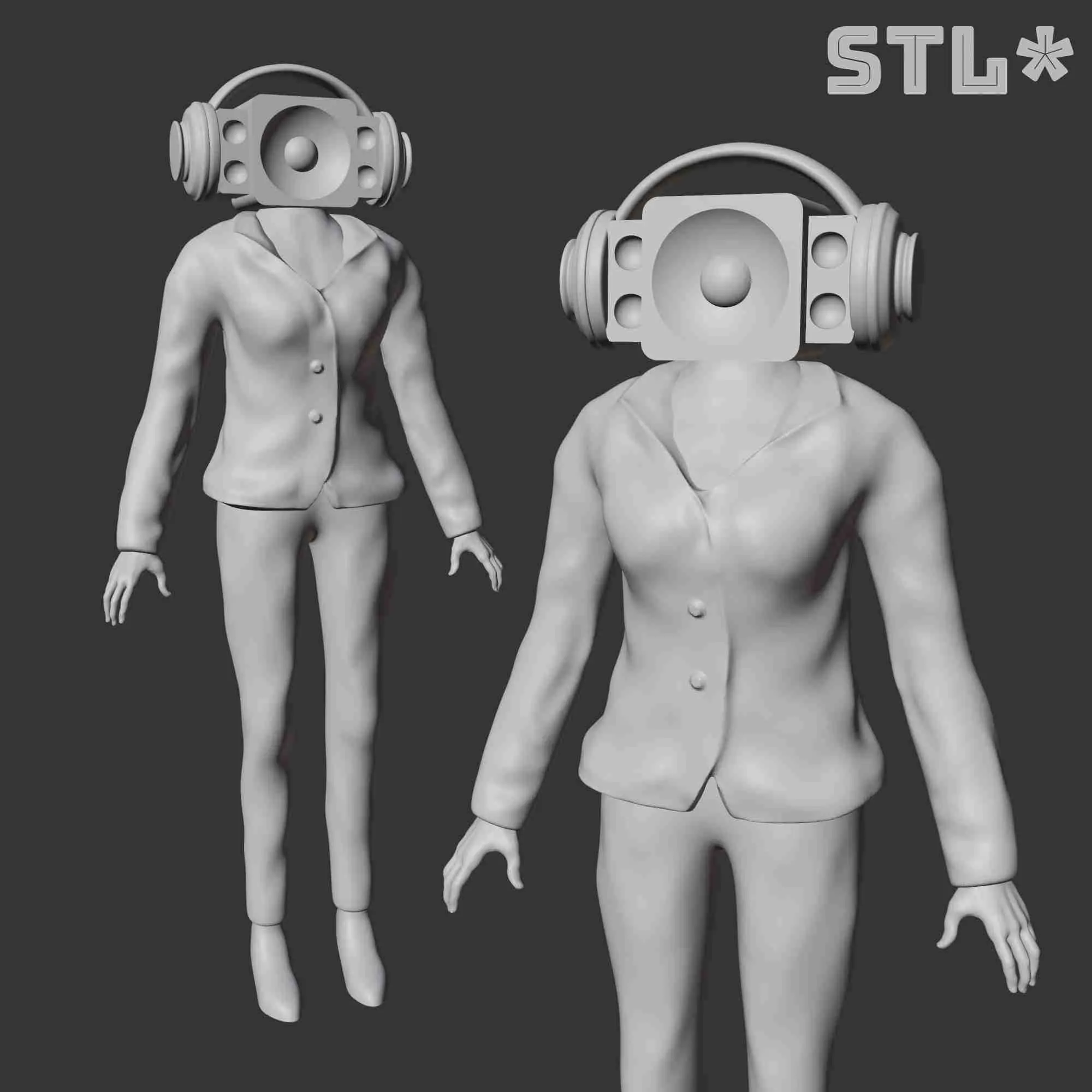 SPEAKER WOMAN FROM SKIBIDI TOILET | 3D FAN ART | 3D models download |  Creality Cloud