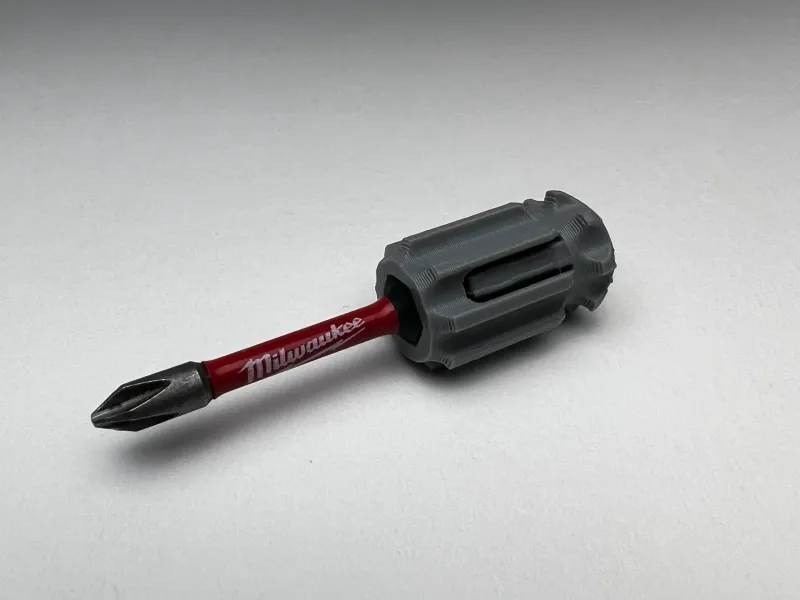 Mango de destornillador miniatura con pestillo interno para puntas hexagonales