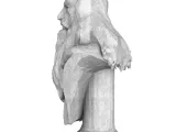 Fantasy Wizard Bust – Low Poly Sculpture STL-2