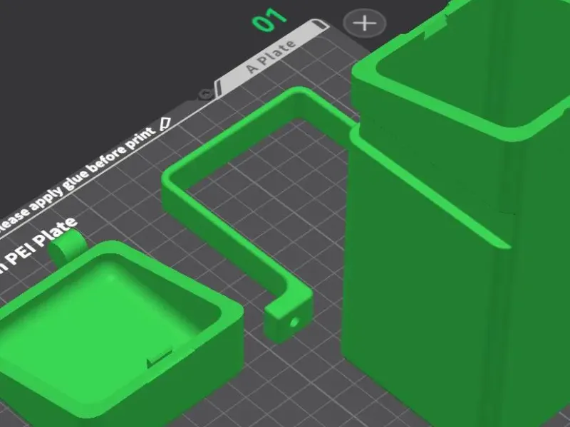 Carrito ZUCA - Caja de almacenamiento con bisagras para gafas de sol