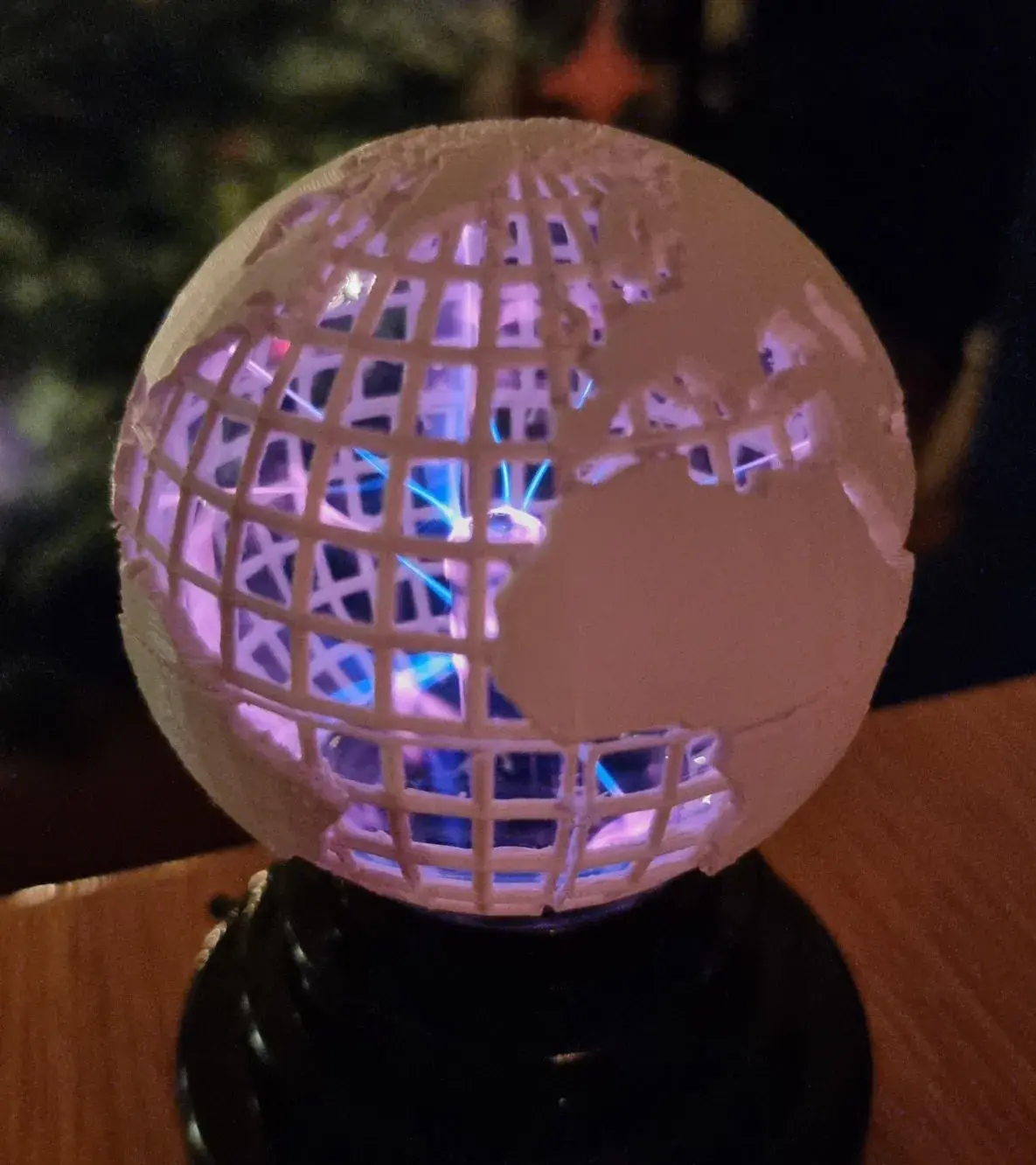 Globo terrestre al plasma
