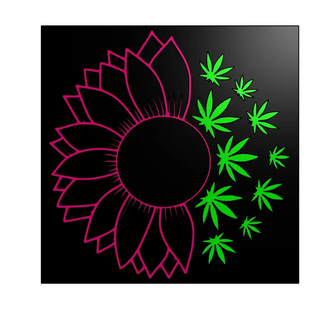 Weed Flower 3d Art