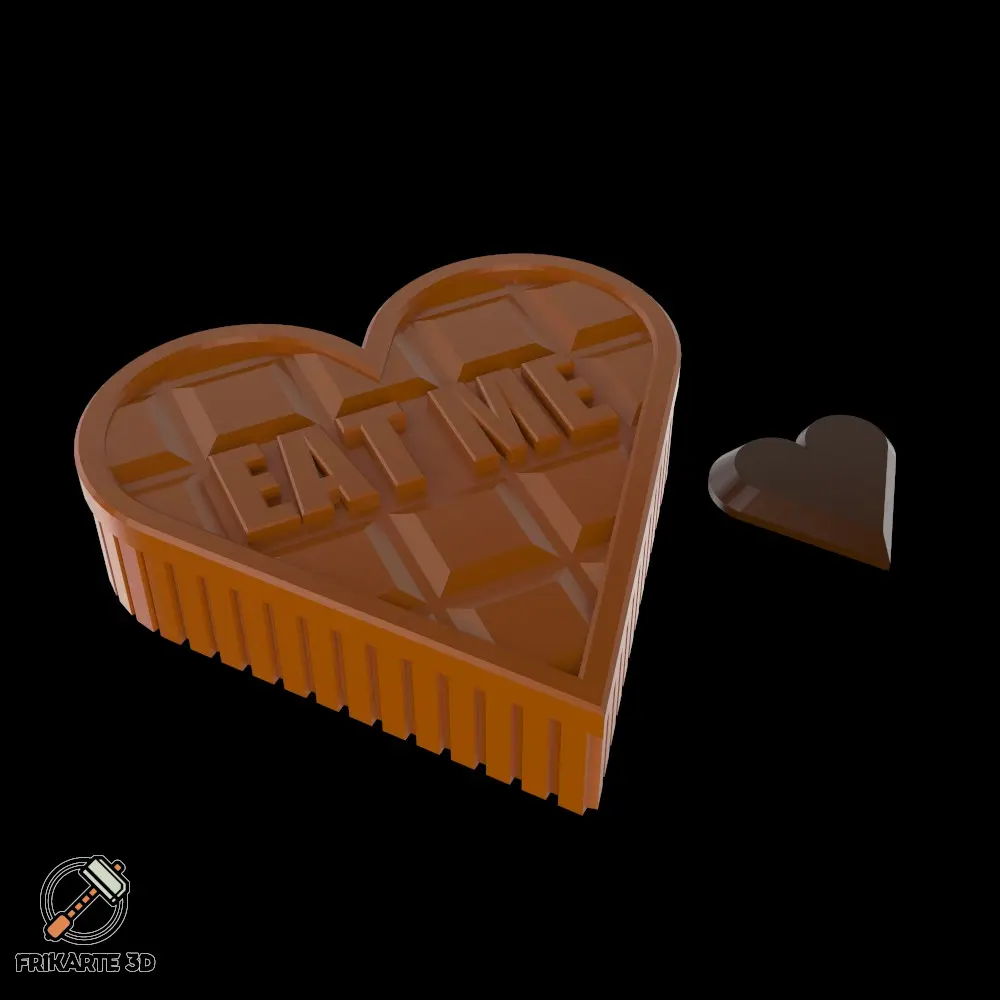 Chocolate Heart Box with Mini Hearts 🍫❤