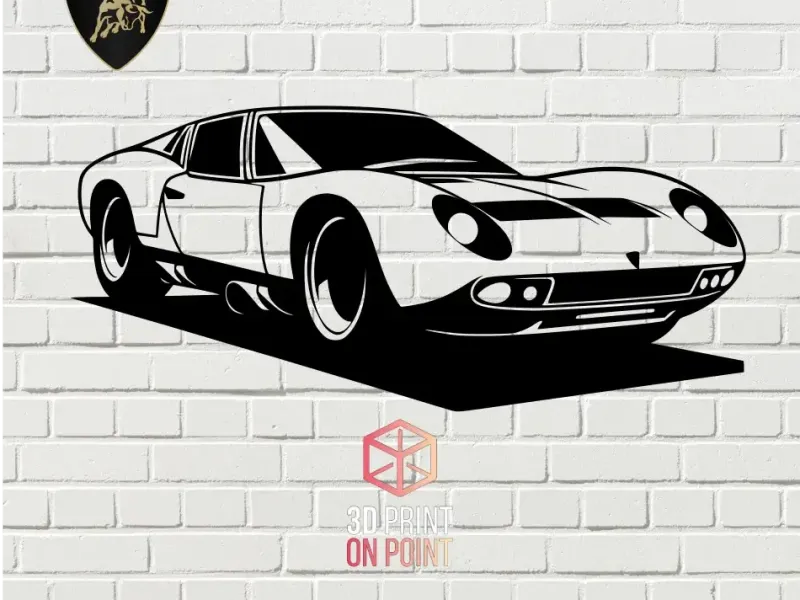 LAMBORGHINI MIURA - 2D WALL ART #2