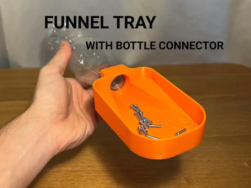 Funnel Tray with Bottle Connector