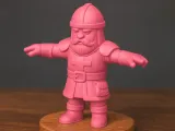 Dwarf Warrior – Stylized Medieval Soldier | 3D Printable-1