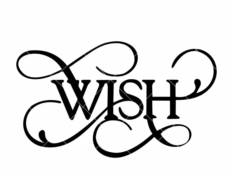 Wish Word Art STL – Inspirational Typography 3D Print
