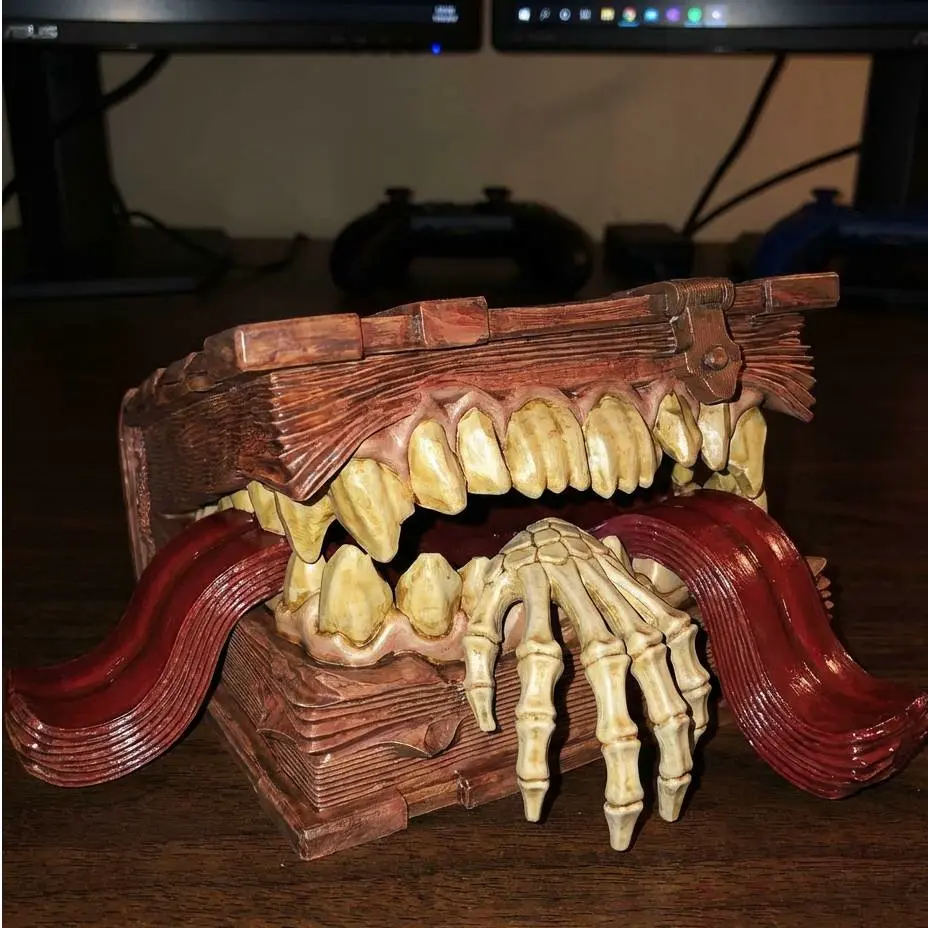 Mimic Monster Book Chest | Fantasy Horror Sculpture