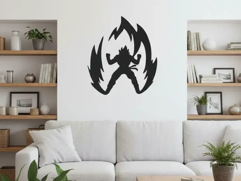 Vegeta Power Aura - 3D Wall Art Silhouette