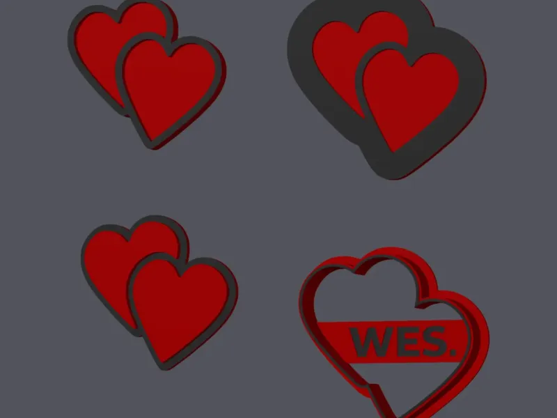 Woven Hearts - Cookie Cutter + stamps and embosser (4 sizes)