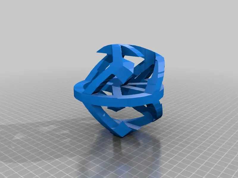 peace sign flip figurine - look in 3dview