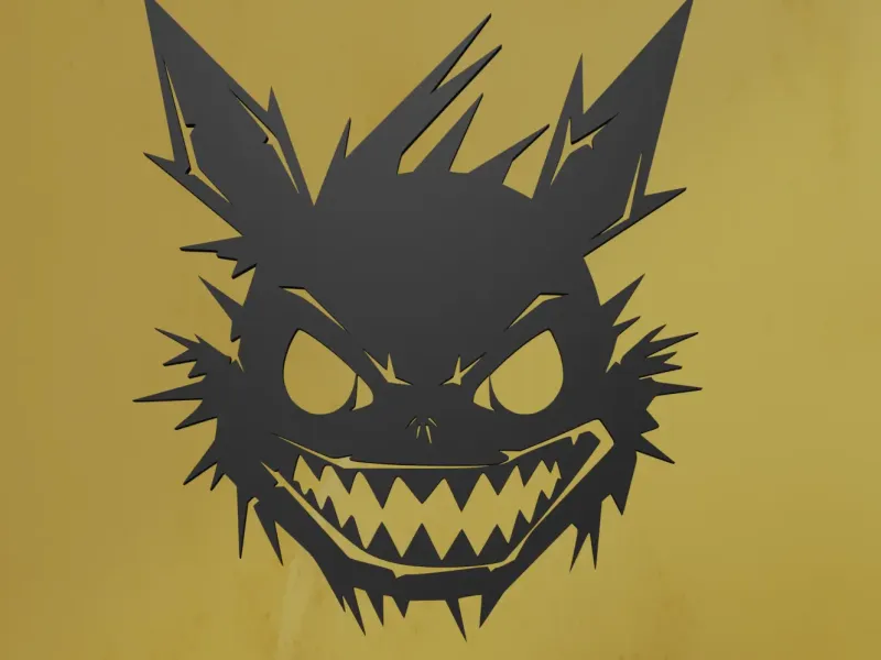 Horror Pikatchu Wall Art