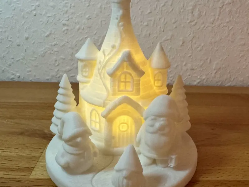 Île de Noël avec éclairage
