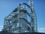 3D Roller Coaster Flashback Track Model-6