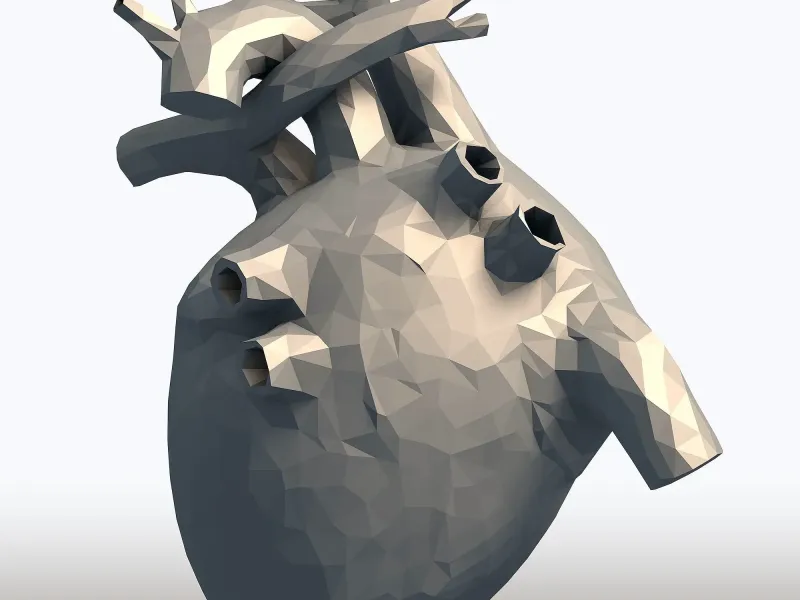 Low-Poly Human Heart – Stylized 3D Anatomy Model