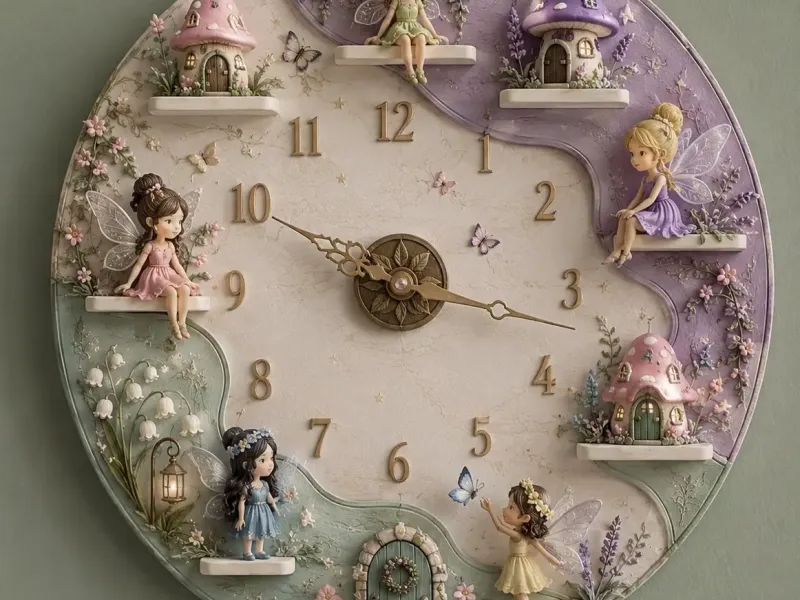 🧚 Reloj Fantasy de Hadas – Diseño Mágico 3D
