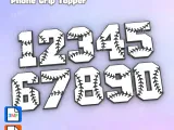 Badge Reel Topper Flat Back baseball numbers Bundle-1