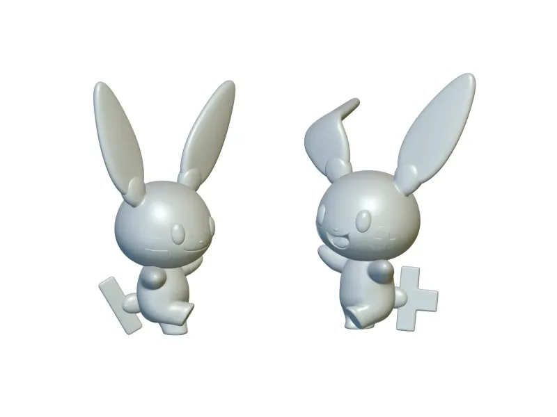 Pokemon Plusle & Minun (#311 & #312) - 3D Printing!