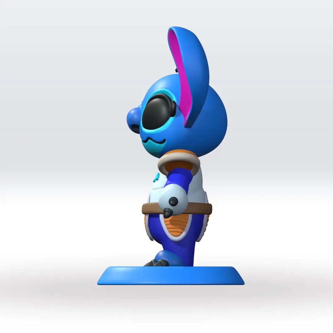 Stitch Vegeta 3D Model STL file Fanart