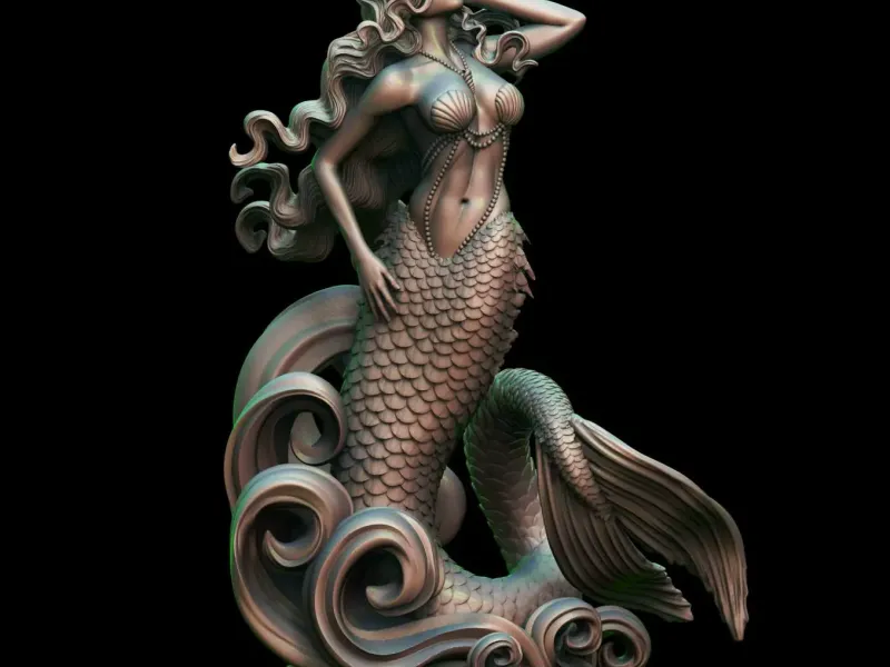 Mermaid on the waves