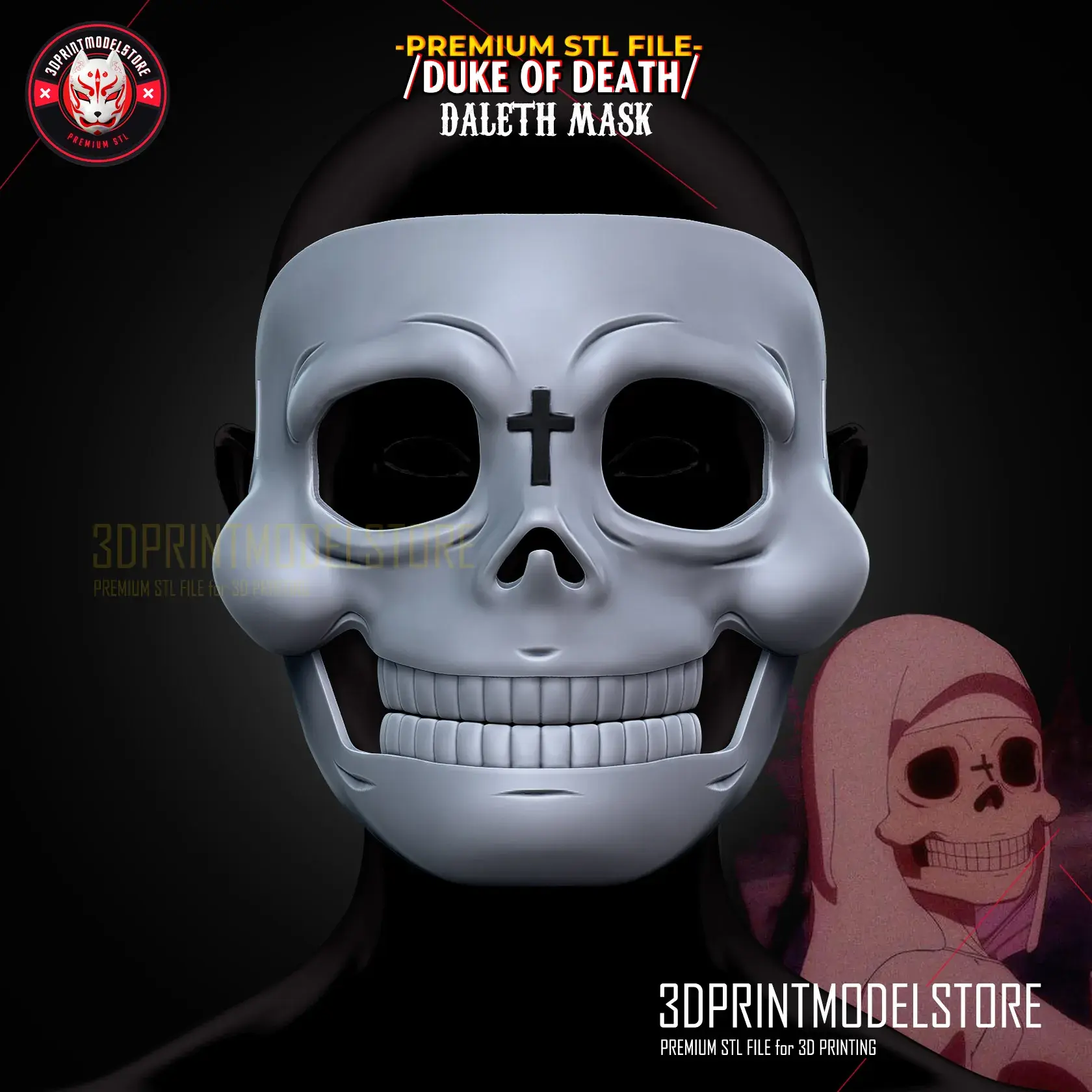 Duke of Death Daleth Skull Mask - Skeletor Anime Cosplay