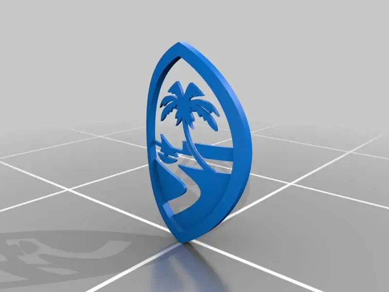 2 Curved Guam Seal