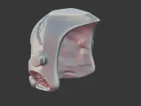 Futuristic Sci-Fi Helmet Visor Mesh Design 3d print model-4