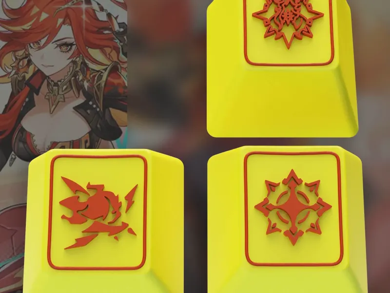 Genshin Impact Mavuika Keycaps – OEM Profile STL Files