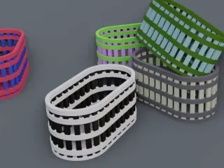 Slatted basket