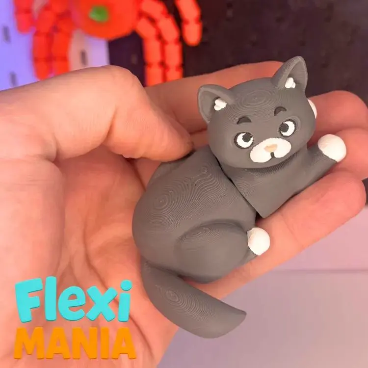 Flexi British Cat | Cute Articulated Cat Model
