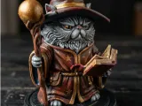 The Wizard Cat Statue | Sorcerer Kitten with Staff | Fantasy-0
