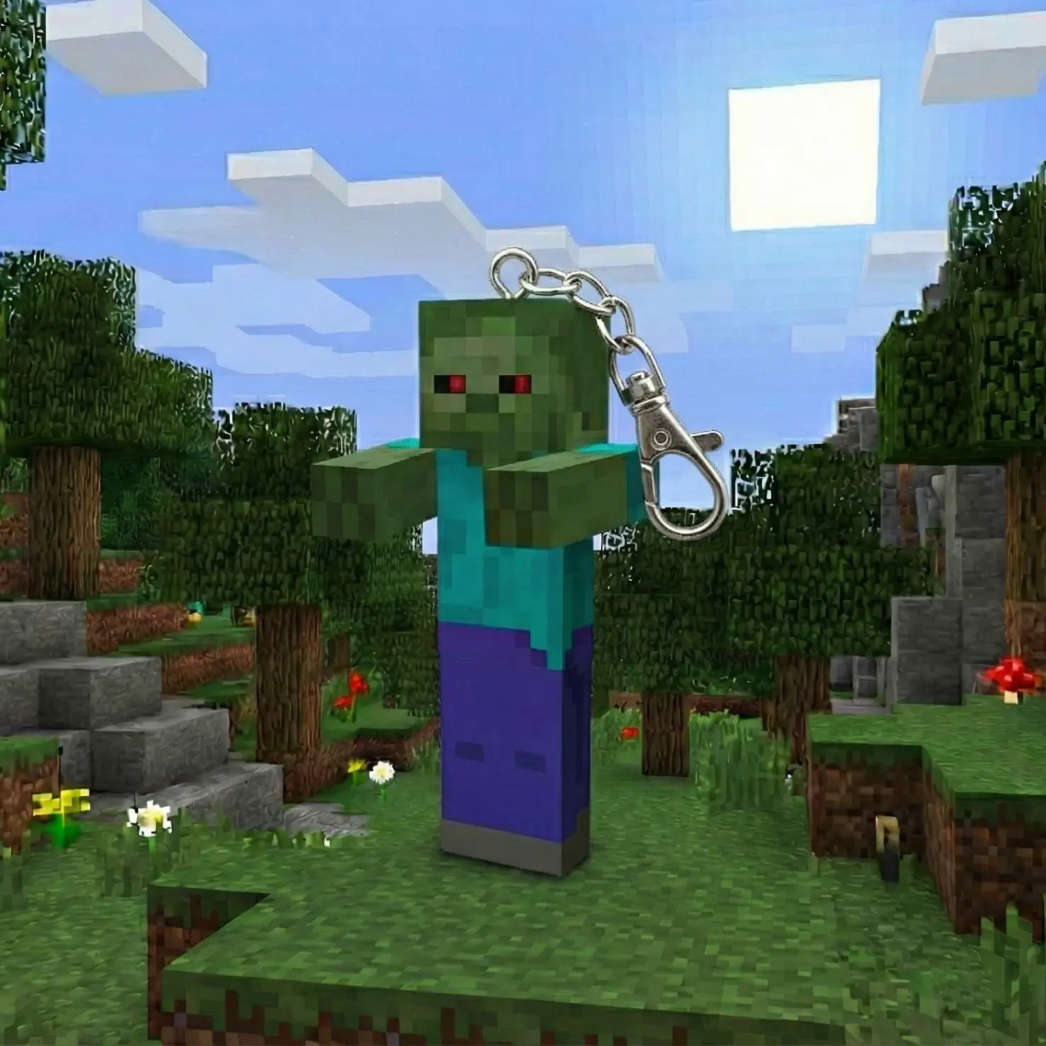 Minecraft Zombie Keychain | Easy Print