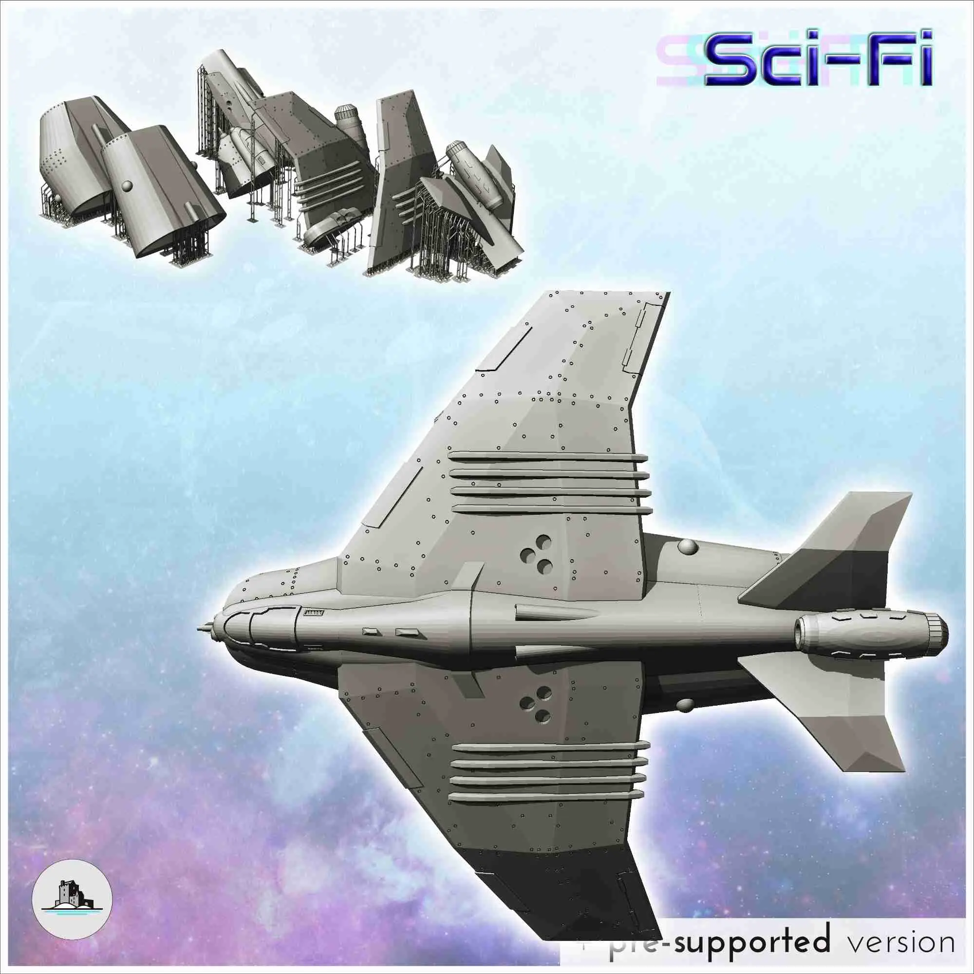 Voidstalker dropship spaceship (2) - miniatures warhammer 40