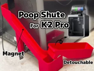Detouchable Poop Chute for Creality K2 Pro
