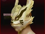 Naruto Kurama Mask - Anime Cosplay Halloween - Kitsune Fox-3