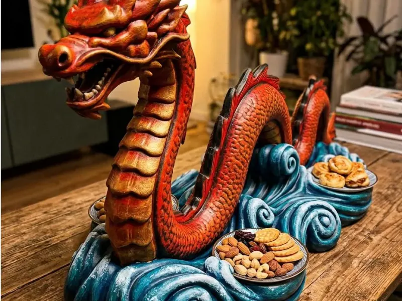 巨龙零食托盘 | 桌面中心摆件