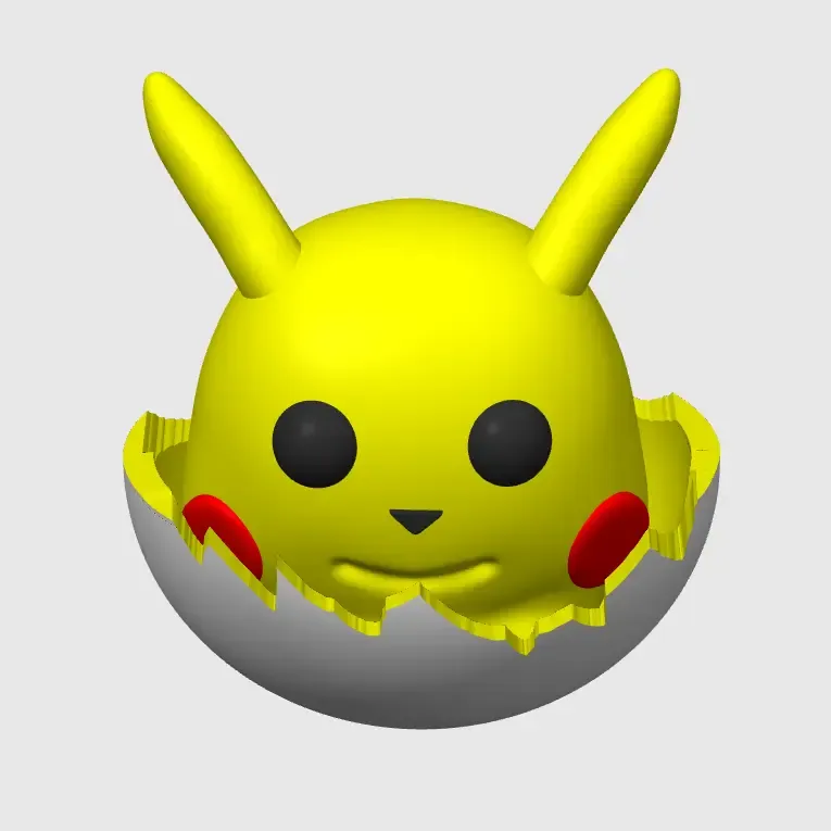 Pikachu in eggshell ( Color )